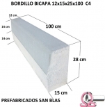 Bordillo Bicapa 12x15x28x100 C4.